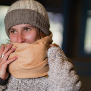 שאל 100% צמר אלפקה - חלק בז׳